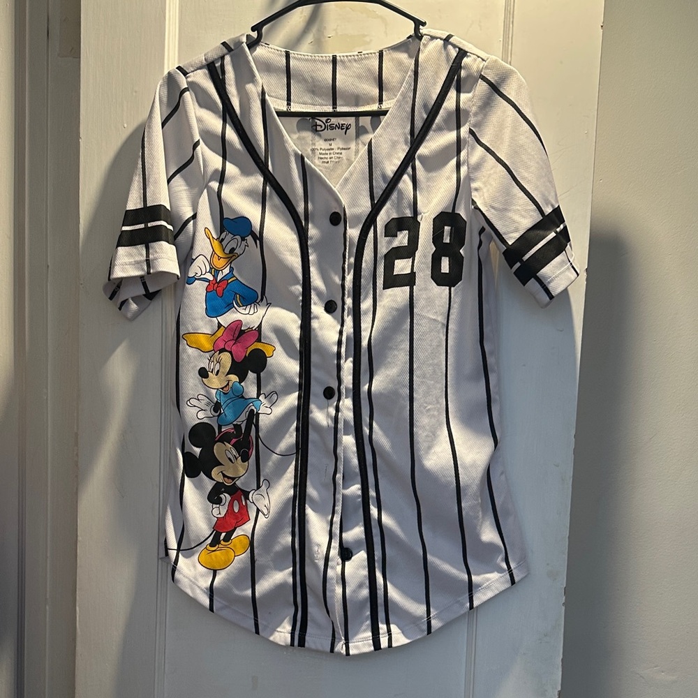 Disney  Black and White Striped Jersey